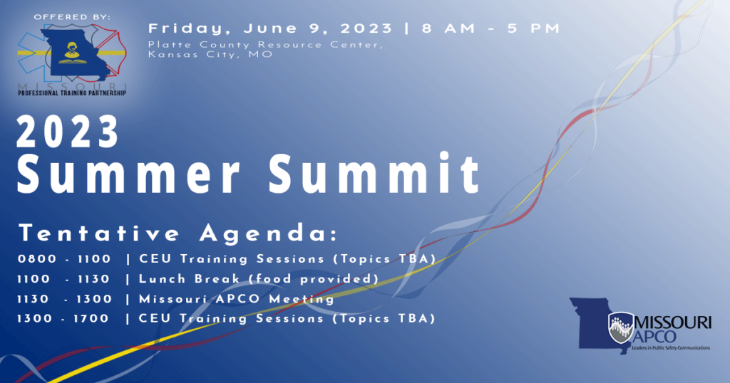 2023 Summer Summit Announced MOAPCO Missouri Chapter of APCO